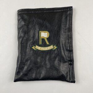 The Reserve Golf Club Accessory Bag Faux Leather Embroidered Soft Lined Black
